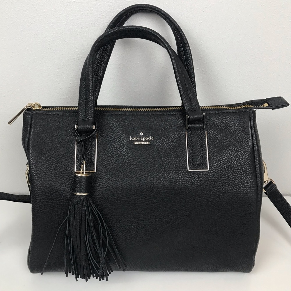 Kate Spade Kingston Drive Small Alena satchel in black with gold hardware